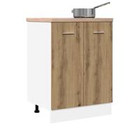 Hot Sale®Meuble bas(1 pcs) Armoire/Vitrine/Placard - SARAZYJ - meuble de cuisine - ""Lyon"" Chêne artisanal 60x46x81,5 cm Bois d'i