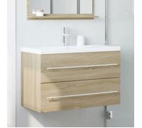 HOT SALE*Meuble lavabo salle de bain, Cabinet Sous évier,JILL'S, Meuble WC, vieux bois 80x38,5x48 cm bois d'ingénierie - M469359