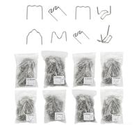 Hot Staples Kit de soudure en plastique 800 pièces pour réparation de pare-chocs de voiture - Clous en acier inoxydable 0,6/0,8 mm formes mixtes pour fixation de support de lampe de tableau de bord