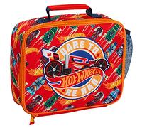 Hot Wheels Sac à déjeuner isotherme pour enfants avec porte-gobelet Motif voitures, Rouge, Taille unique, Boîte à lunch