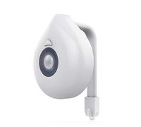 Hotaden LED Siège de Toilette Veilleuse, WC Détecteur de Mouvement 8 Couleurs Lampe AAA à Piles Rétro-éclairage pour Toilettes