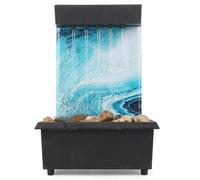 Hotainoys Fontaine de Table, Cascade de Bureau avec lumière LED et Galets, Fonctionne avec USB et Piles, décoration d'intérieur en Cascade Zen pour la Maison Le Bureau