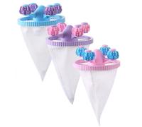 Hotainoys Lot de 3 épilateurs pour Poils d'animaux pour Le Linge, élimination Efficace des Mailles de filtrage des Poils flottants, collecteur Peluches en PP réutilisable pour Machine à Laver