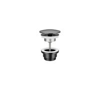 Hotbath Cobber Bouchon always open - avec vis - rond - Noir poli PVD P708PBP