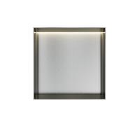 Hotbath &MORE Boîte d'encastrement ou niche murale encastrée - 30x30x10 - sans cadre + LED - Inox 316 BOX030FLIX