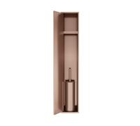 Hotbath &MORE Niche encastrée et ensemble balai - 16x60x13cm - Cuivre brossé PVD PH060BBCP