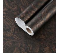 HotDecor Papier Peint Autocollant Aspect Beton Marron Retro Film Adhésif Pour Meubles Salon Plan De Travail Papier Peint Vinyle Adhesif Rouleau Papier Adhesif Pour Meuble Cuisine Lavable 40cm x 200cm