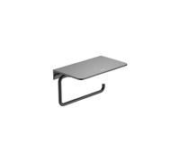 Hotel's round porte-papier rouleau avec couvercle graphite brossé - ROCA A817581GM0