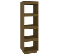 Hothingwell Bibliothèque Marron Miel 40x35x135 cm en Pin | Étagère polyvalente, cloison séparation, rangement livres DVD magazines, bois de pin massif