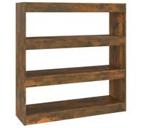 Hothingwell Bibliothèque Séparateur De Pièce Chêne Fumé 100x30x103 cm | Étagère polyvalente,cloison séparatrice,porte-livres stable,rangement magazines livres DVD,meuble multimédia,couloir
