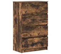 Hothingwell Buffet Bas Bois 60 cm, Meuble Rangement | Composite Wood, Easy Clean, Anti-Tip Wall Mount, Side Cabinet, Display Top