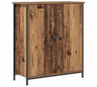 Hothingwell Buffet Bois d'Ingénierie 70 x 30 x 80 cm Chic pour Salon | Piètement acier noir,portes à charnières,espace de stockage,usage salle à manger,style minimaliste
