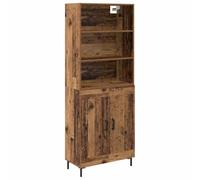 Hothingwell Buffet Haut Contemporain 69,5 x 34 x 180 cm | Bois d'ingénierie durable, Étagères robustes, Rangement pour salon ou salle à manger, Assemblage facile