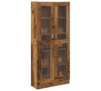 Hothingwell Buffet Haut Vieux Bois 82,5x30,5x185 cm Bois d'Ingénierie | Armoire de rangement,poignées incluses,fixation murale fournie,surface lisse,entretien facile