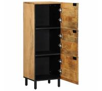 Hothingwell Buffet Marron 40x33x110 cm Bois de Manguier Massif | Rangement salle à manger, entrée, couloir, bureau, salon, plateau robuste, fixation murale fournie