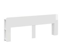 Hothingwell Cabinet De Tete De Lit Blanc Brillant Bois Ingenierie | Rangement Integre, Fixation Murale, Nettoyage Facile, Usage Polyvalent