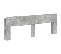 Hothingwell Cabinet De Tête De Lit Gris Béton Bois D'ingénierie | Rangement intégré, Fixation murale incluse, Nettoyage facile, Polyvalent pour chambre moderne