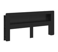 Hothingwell Cabinet De Tete De Lit Noir Bois D Ingenierie | Etagere De Chevet Moderne, Rangement Integre, Assemblage Facile, Nettoyage Simple