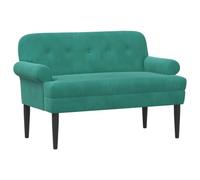 Hothingwell Canapé Love Seat Turquoise Velours Capitonné | Cadre en bois d'ingénierie, Coussin en mousse, Assise confortable, Assemblage facile