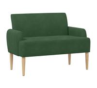 Hothingwell Canapé Love Seat Velours Côtelé 116 cm Vert Jungle | Cadre en bois d'ingénierie, Coussin amovible, Pieds en bois de caoutchouc, Assemblage simple