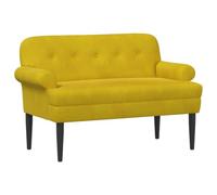Hothingwell Canapé Love Seat Velours Jaune Capitonné | Cadre en bois d'ingénierie, Coussin en mousse confortable, Assemblage facile à 2 personnes, Pour salon ou chambre