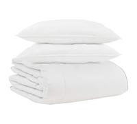 Hothingwell Couette Hiver 3 Pièces Blanc Plume De Canard Coton Microfibre | Couette matelassée,2 coussins coton garnis duvet,lavable machine 40°C,design minimaliste,chambre hiver