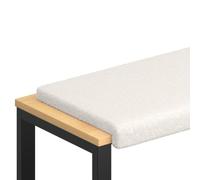 Hothingwell Coussin de Banc Tissu Sherpa Crème Profondeur 35 cm | Tissu Sherpa 100 % polyester, base bois d'ingénierie 3,5 cm, rembourrage mousse légère, intérieur, couloir, salon