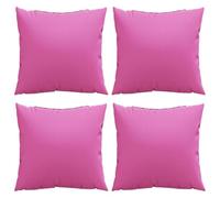Hothingwell Coussins Éparpillés 4 pc Tissu Polyester Rose 60 x 60 cm | Coussin carré,finitions mates,rembourrage polyester,coins lecture,rassemblements sociaux,déco intérieure,style minimaliste