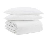 Hothingwell Ensemble de Duvet 3 pc Blanc Coton Plume de Canard | Coton 100 %,remplissage duvet et plumes,matelassage en boîte,lavage machine 40 °C,printemps et automne