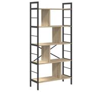 Hothingwell Étagère 9 Niveaux 75 x 30 x 156 cm Bois d'Ingénierie et Acier | Bibliothèque industrielle, cadre acier robuste, rangement livres, cadres photo, objets déco, style loft urbain