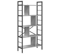 Hothingwell Étagère 9 Niveaux 75 x 30 x 156 cm Bois d'Ingénierie et Acier | Bibliothèque industrielle,style loft new-yorkais, cadre acier solide,9 niveaux, rangement livres et déco, salon bureau étude