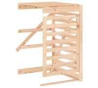 Hothingwell Extension Abri Poubelle sur Roulettes Bois Massif Pin | 2,3 ou 4 poubelles,porte et couvercle,verrou avant,lattes bois ventilées,achat séparé