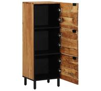 Hothingwell Haut Armoire Marron 40 x 33 x 110 cm Bois de Mangue Massif | Buffet chic, forme rectangulaire, design classe, vaisselle et serviettes, salon, style intemporel