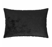 Hothingwell Housse de Coussin 6 Pcs HEERLEN Noir 30 x 50 cm Flanelle | Housse amovible,fermeture éclair,lavage main eau froide,tissu flanelle doux,style moderne,canapé,fauteuil,lit