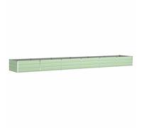 Hothingwell Jardinière Vert Pastel 580 x 100 x 45 cm en Acier Galvanisé | Pot fleurs industriel,terrasse,jardin,patio,acier durable,montage tournevis,extérieur