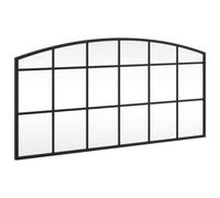 Hothingwell Miroir Mural Noir 80x40 cm Arche Fer | Verre, cadre enduit de poudre, arche fer, fixe au mur, chambre, couloir, salon, salle de bain