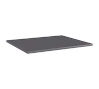 Hothingwell Panneaux De Bibliothèque 8 Pcs Gris Brillant Bois D'ingénierie | Panneaux D'étagère De Remplacement, Facile À Nettoyer, Nécessite Supports Non Inclus