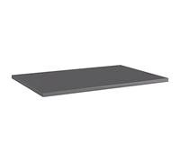 Hothingwell Panneaux de Bibliothèque 8 Pcs Gris Brillant Bois d'Ingénierie | Remplacement pour étagères existantes, facile à nettoyer, nécessite supports non inclus, solution de rangement supplémentaire
