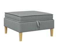 Hothingwell Pouf Carré De Rangement Moderne avec Cadre en Bois | Siège Polyvalent, Coussin En Mousse Confortable, Entretien Facile, Design Contemporain
