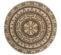 Hothingwell Pouf en Jute Fait Main Marron 45x30 cm Repose-Pieds pour Salon | Assise naturelle, jute tressé, rembourrage mousse EPS, style bohème, déco chaleureuse, usage quotidien