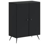 Hothingwell Set 3 Pièces Meuble Salle de Bain Noir Bois d'Ingénierie Breda | Design épuré, rangement optimisé, charnières 90° réversibles, fixation murale incluse, entretien à l'éponge humide