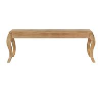 Hothingwell Table Basse 110x60x40 cm Bois De Manguier Massif | Design simple,charme vintage,table d'appoint,table de salon,table auxiliaire,pieds courbés,assemblage facile