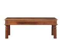 Hothingwell Table Basse 110x60x40 cm Bois Massif Acacia | Bois dur tropical, espace rangement sous plateau, surface lisse facile nettoyage, motif grain unique