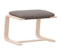 Hothingwell Tabouret Taupe 51x41x40 cm en Tissu et Bois de Bouleau | Repose-pieds et assise d'appoint, housse déhoussable lavable, montage simple avec notice incluse, charge max 110 kg
