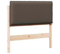 Hothingwell Tête De Lit Capitonnée Gris Clair 75 cm Pin Massif | Design Rectangulaire, Rembourrage Confortable, Entretien Facile, Pour Chambre Moderne