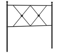 Hothingwell Tête De Lit Remplacement Acier Noir 90 cm | Design Classique, Pieds Métal Robustes, Soutien Dos, Pour Lit Tube Rond