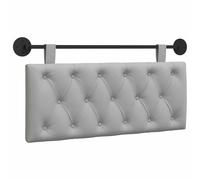 Hothingwell Tête de lit Suspendue Gris Nuage Tissu Rembourrée Mural | Rail en métal enduit de poudre, 2 plaques rondes, ceintures amovibles, mousse, bois d'ingénierie, chambre, couloir