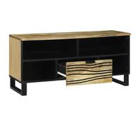 Hothingwell Unité TV 105 x 33 x 46 cm Marron Bois d'ingénierie | Étagères et tiroirs,usage intérieur,assemblage facile,tournevis requis,deux personnes,fixation murale