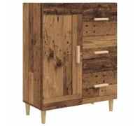 Hothingwell Vaisselier Bois d'Ingénierie 69,5 x 34 x 90 cm | Étagères Rangement, Porte Réversible, Charnière 90°, Design Moderne Pieds Fins