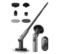 HOTO Swift™ Blast, Brosse de Nettoyage électrique sans Fil, 3 Vitesses | écran numérique, IPX7, 6 têtes, manche télescopique